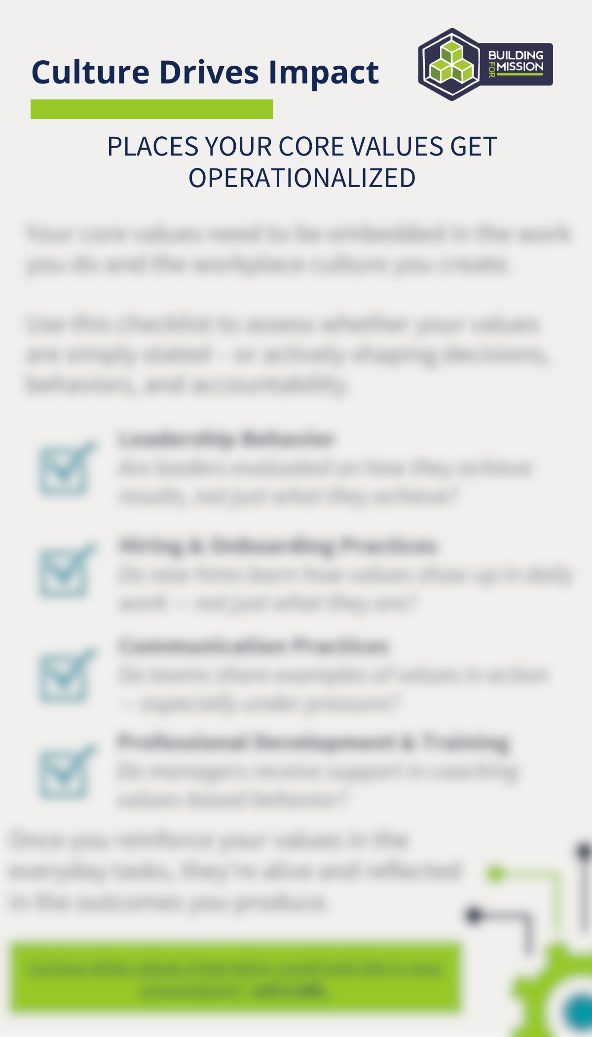 Core Values Resource for Social Impact Organization